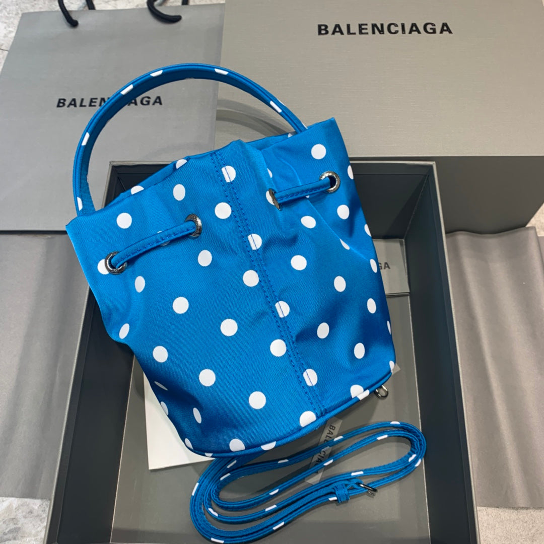 Balen Le Cagole MeGLAMIum Bucket Bag In Blue, For Women,  Bags 11.8in/30cm