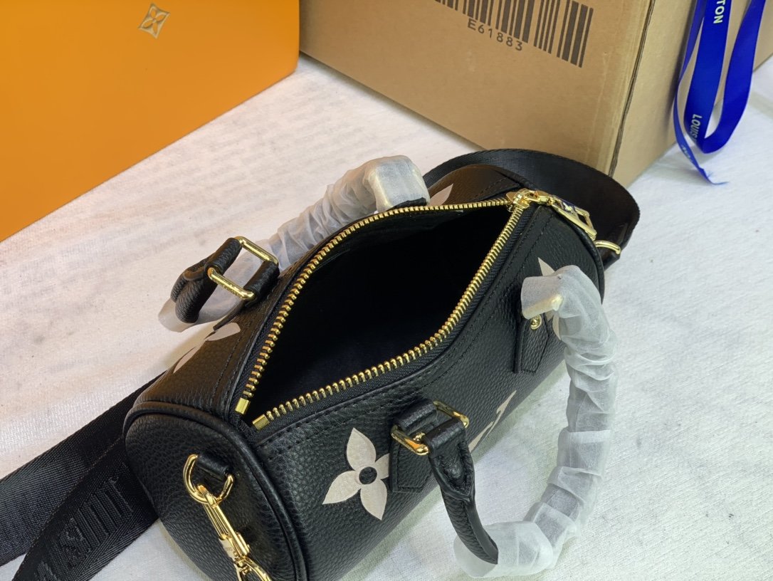LV Papillon GLAMI Monogram Empreinte Black/Beige For Women,  Shoulder And Crossbody Bags 7.9in/20cm LV M45980