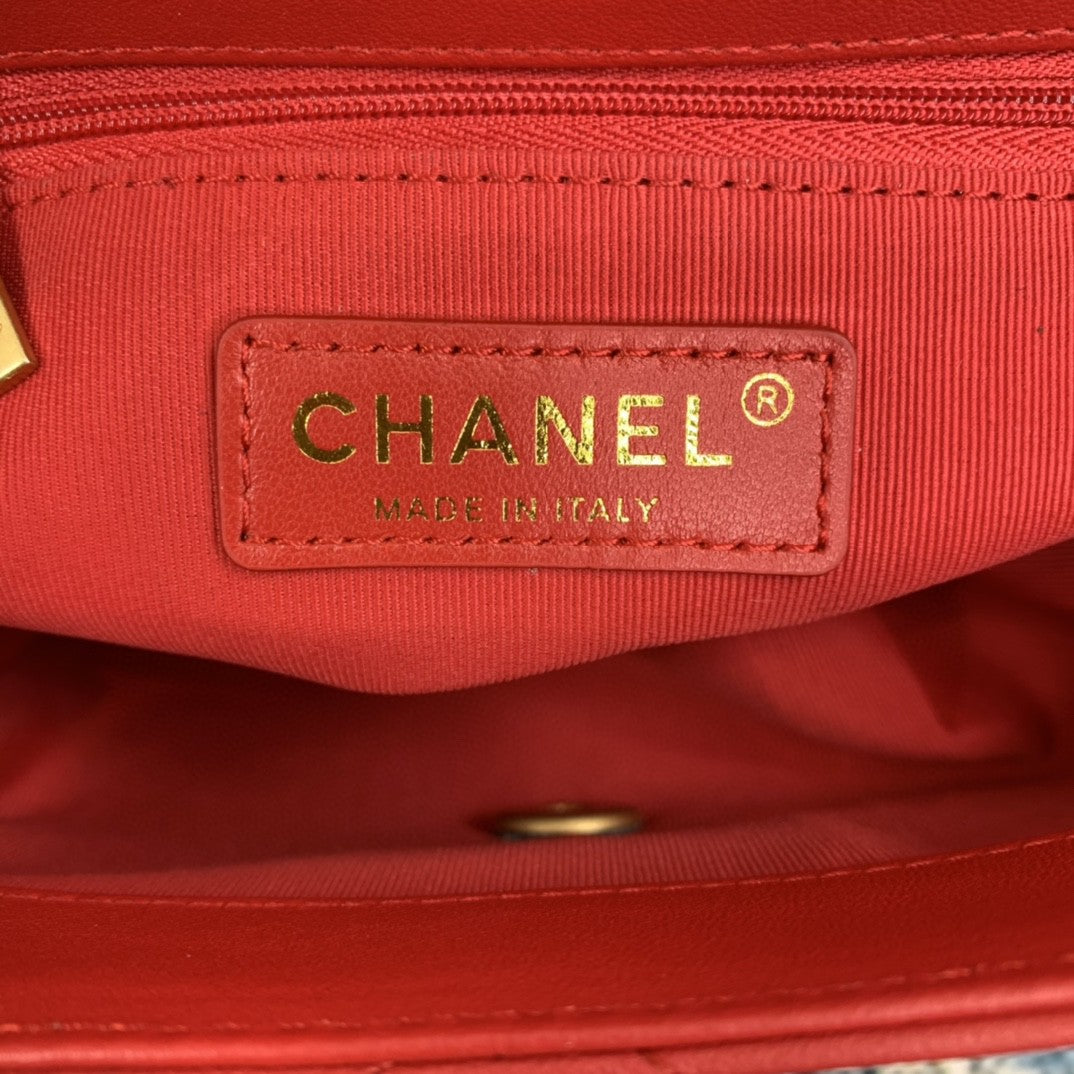 CHLSmall GlamIap Bag With Top Handle Gold Hardware Red For Women Handbags, Shoulder Bags 7.9in/20cm AS2059