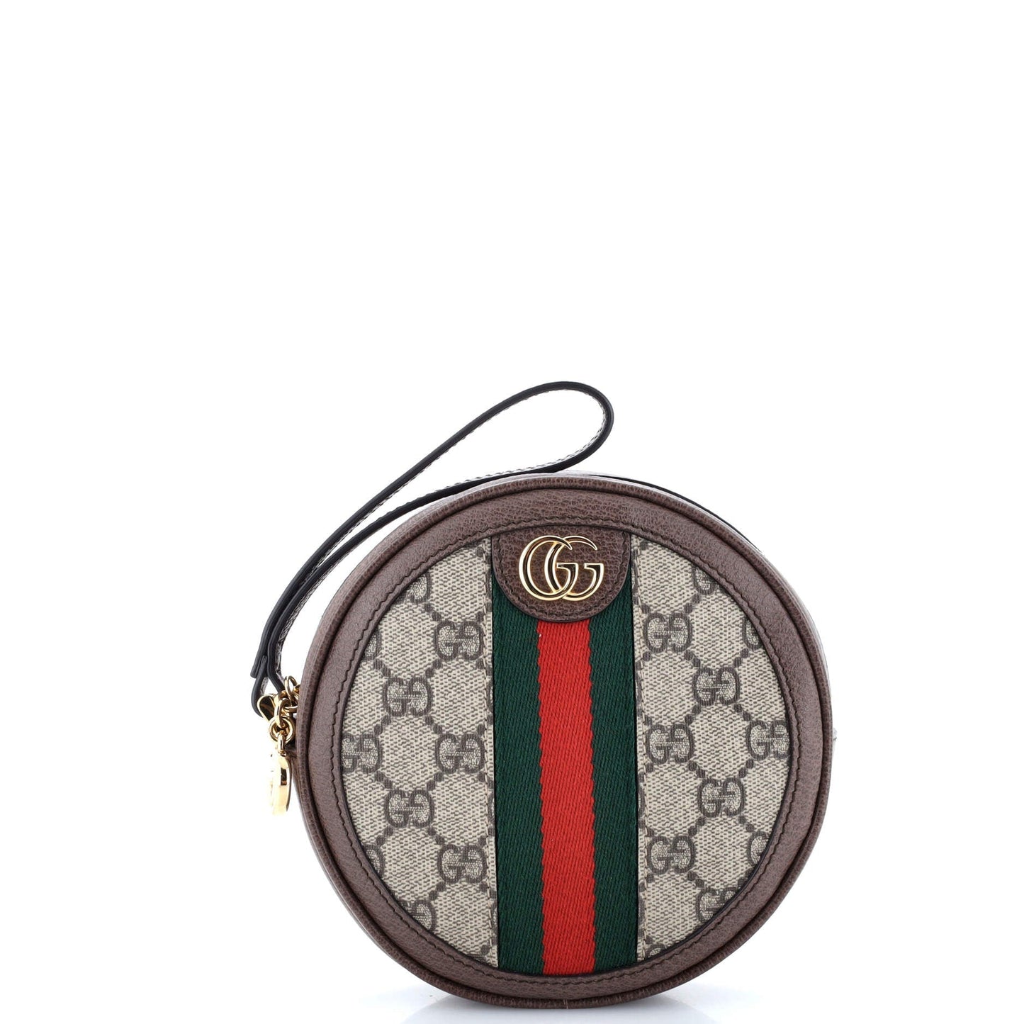 Ophidia Round Wristlet Wallet GG Coated Canvas