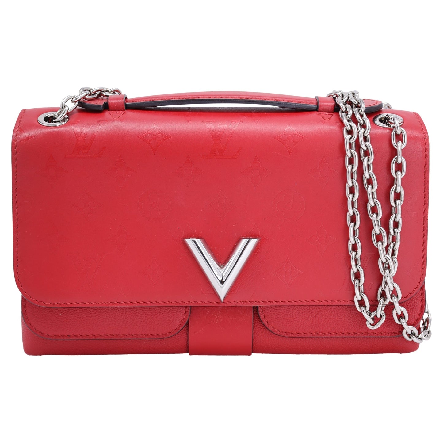 Louis Vuitton Rubis Monogram Very Chain Shoulder Bag in  Red Calfskin Leather