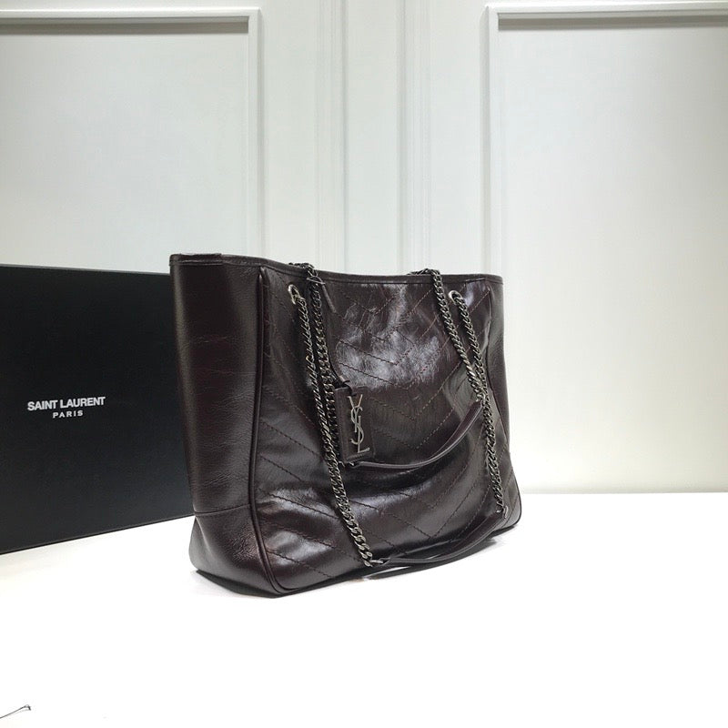 GLAMI Niki Shopping Bag Burgundy For Women 13.8in/35cm YSLÃ‚Â 
