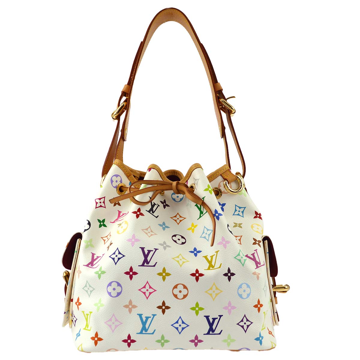 Louis Vuitton 2005 White Monogram Multicolor Petite Noe Bag M42229