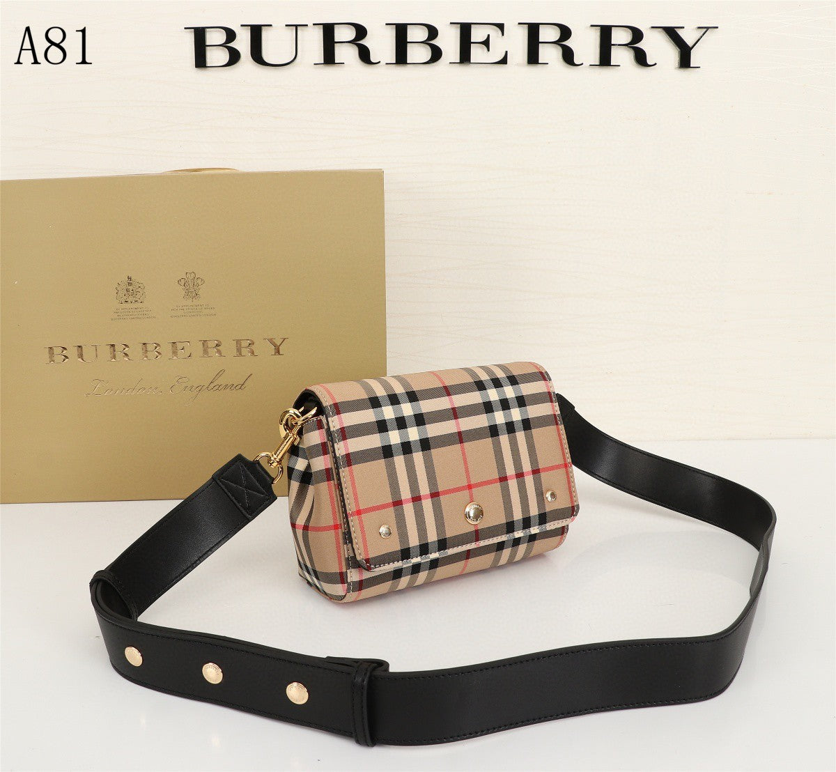 GLAMI Vintage Check And Small Crossbody Bag Archive Beige For Women, Bags 7.1in/18cm 80264541