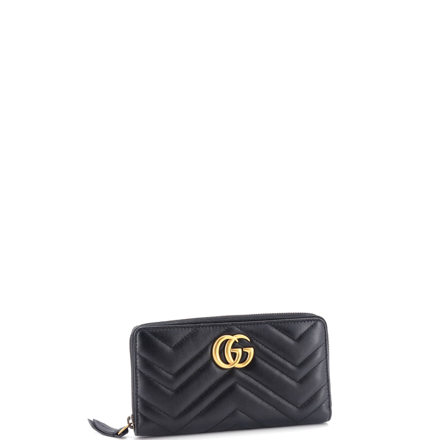 GG Marmont Zip Around Wallet Matelasse Leather