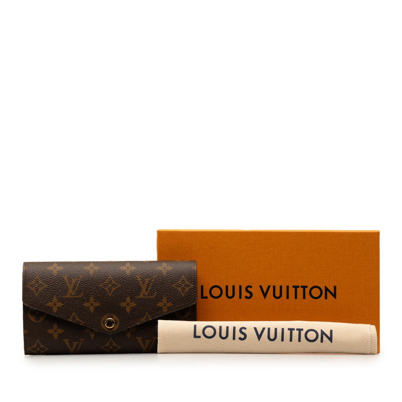 Louis Vuitton Monogram Portefolio Sarah Long Wallet M60531 Brown PVC Leather  Louis Vuitton