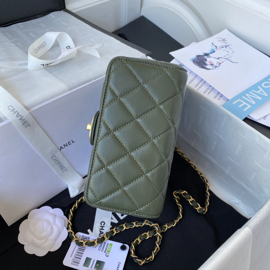 CHLMini Flap Bag Dark Green For Women, Women’s Bags 6.7in/17cm