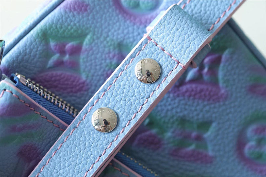 LV Multi Pochette AcGLAMIssoires Monogram Empreinte Blue For Women, WomenÃ¢â‚¬â„¢s Handbags 9.4in/24cm LVÃ‚Â 