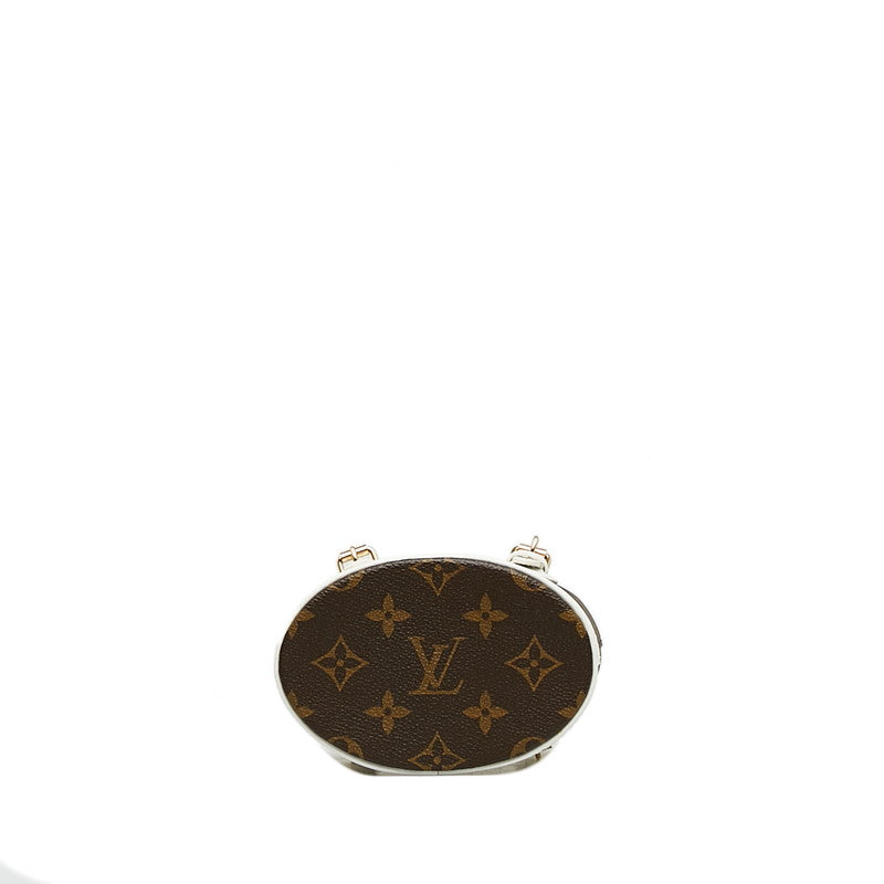 Louis Vuitton Monogram Nano Bucket Handbag 2WAY M81489 Brown White PVC Leather Ladies Louis Vuitton
