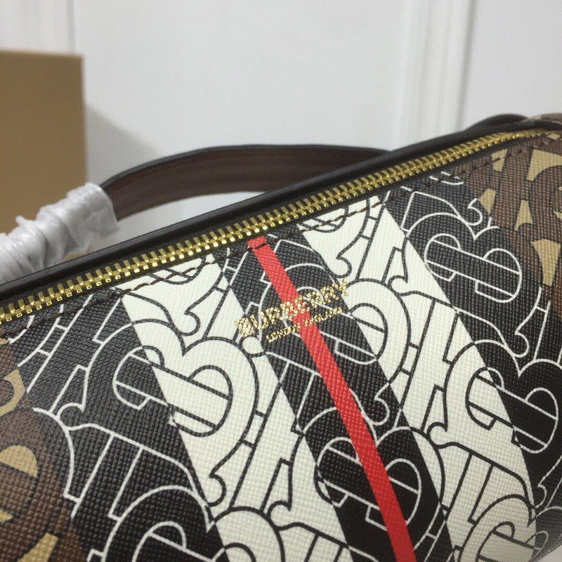 GLAMI The Monogram Stripe E-canvas Barrel Bag For Women, Bags 8.3in/21cm