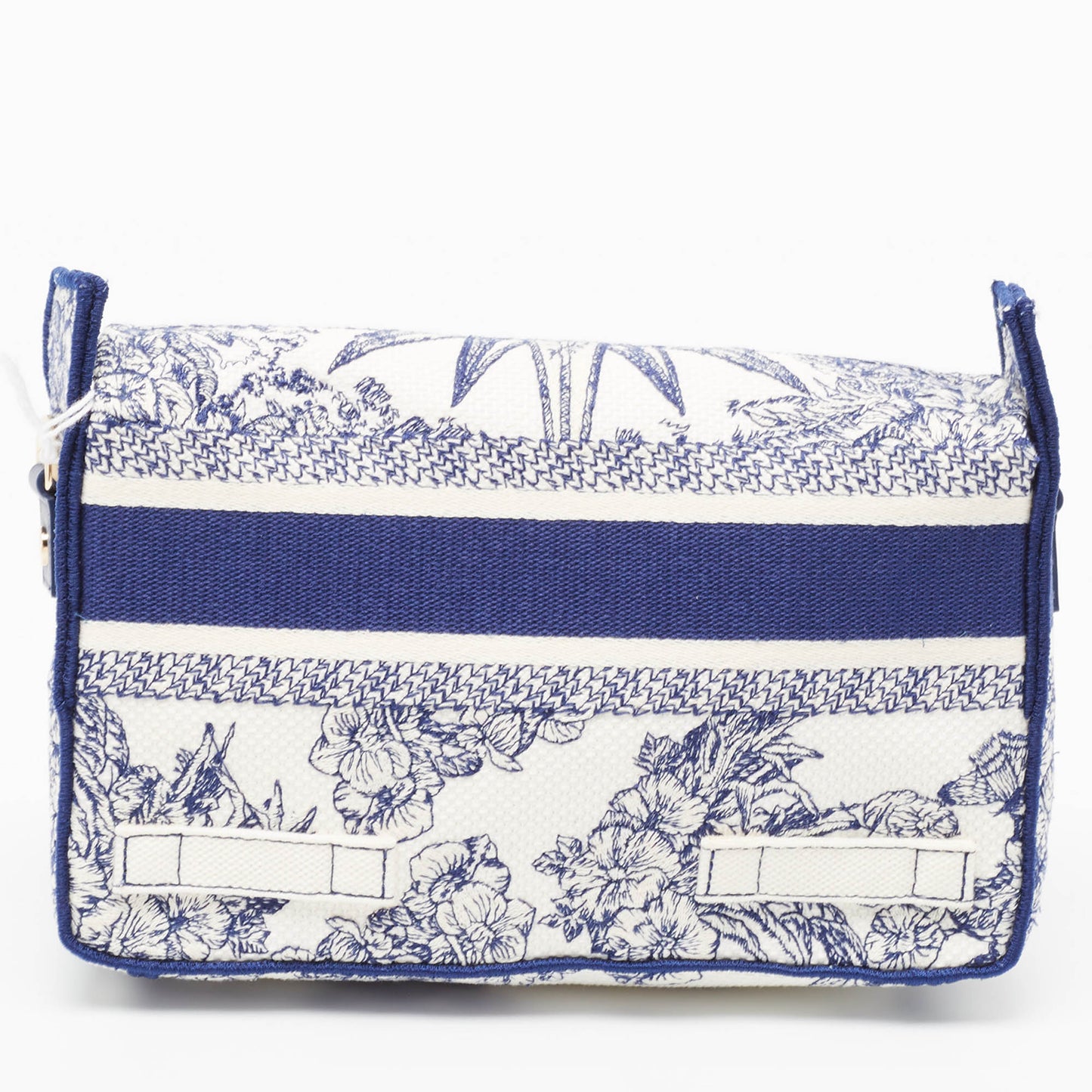 Dior Navy Blue/white Embroidery Canvas Diorcamp Bag