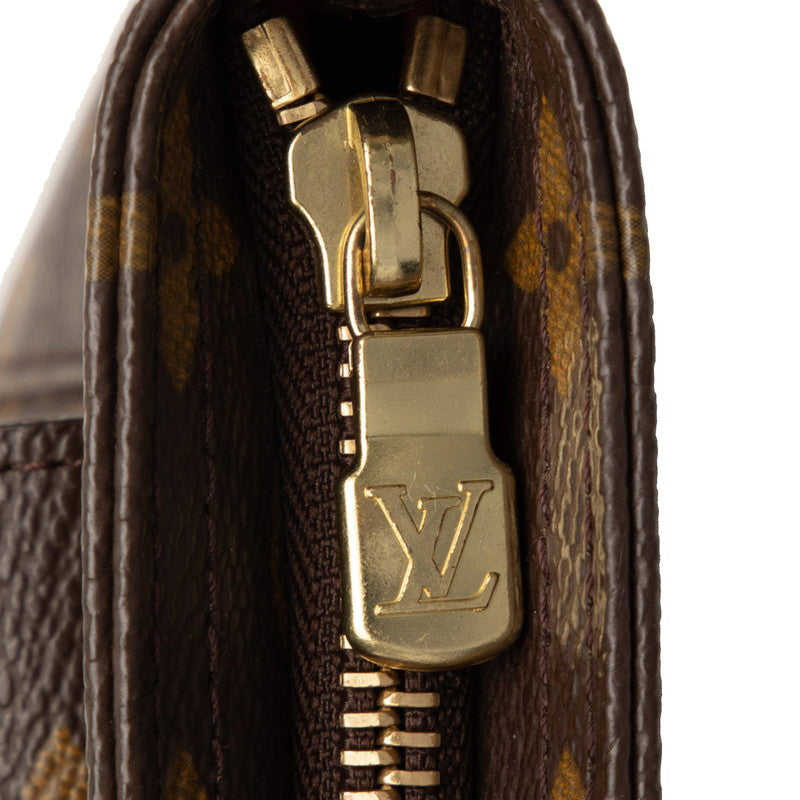 Louis Vuitton Monogram Partition Pouch M51901 Brown PVC Leather  Louis Vuitton