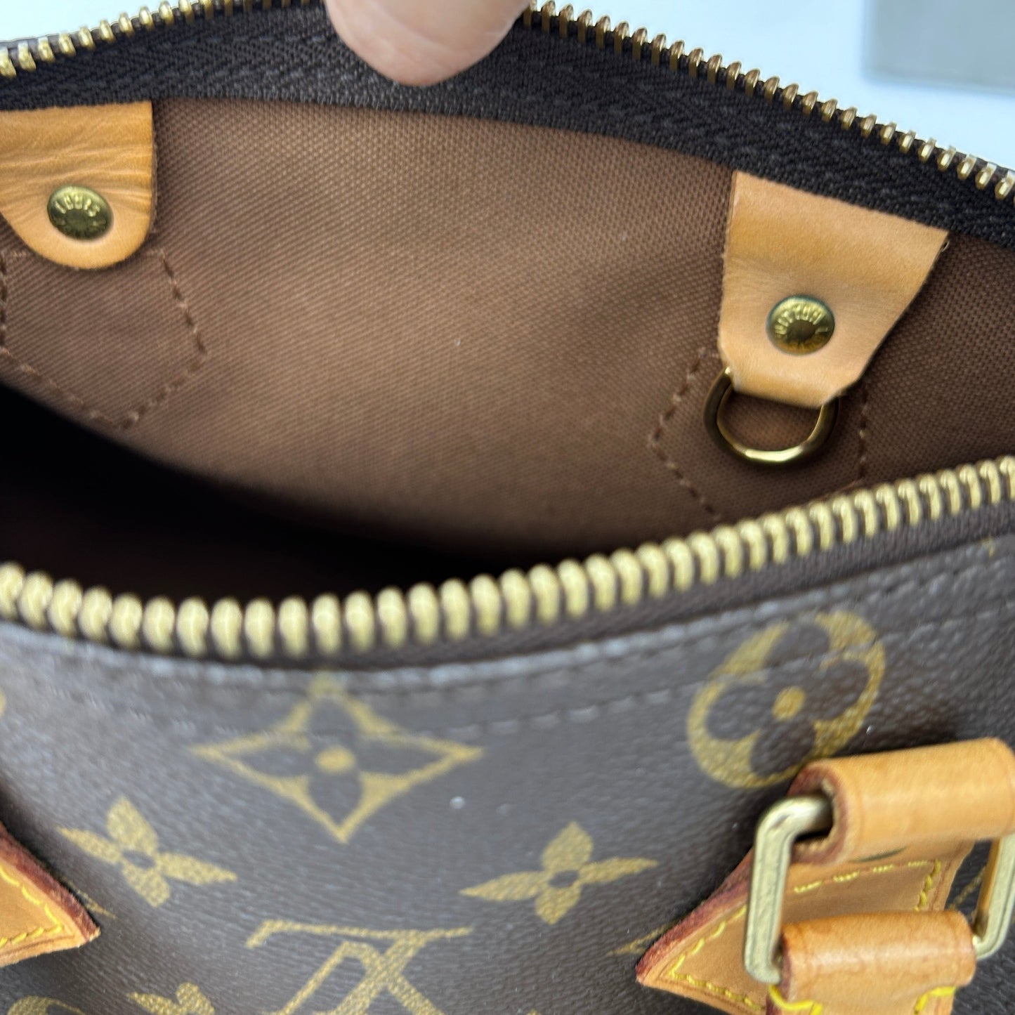 Louis Vuitton Monogram Speedy 25 Brown Boston Bag