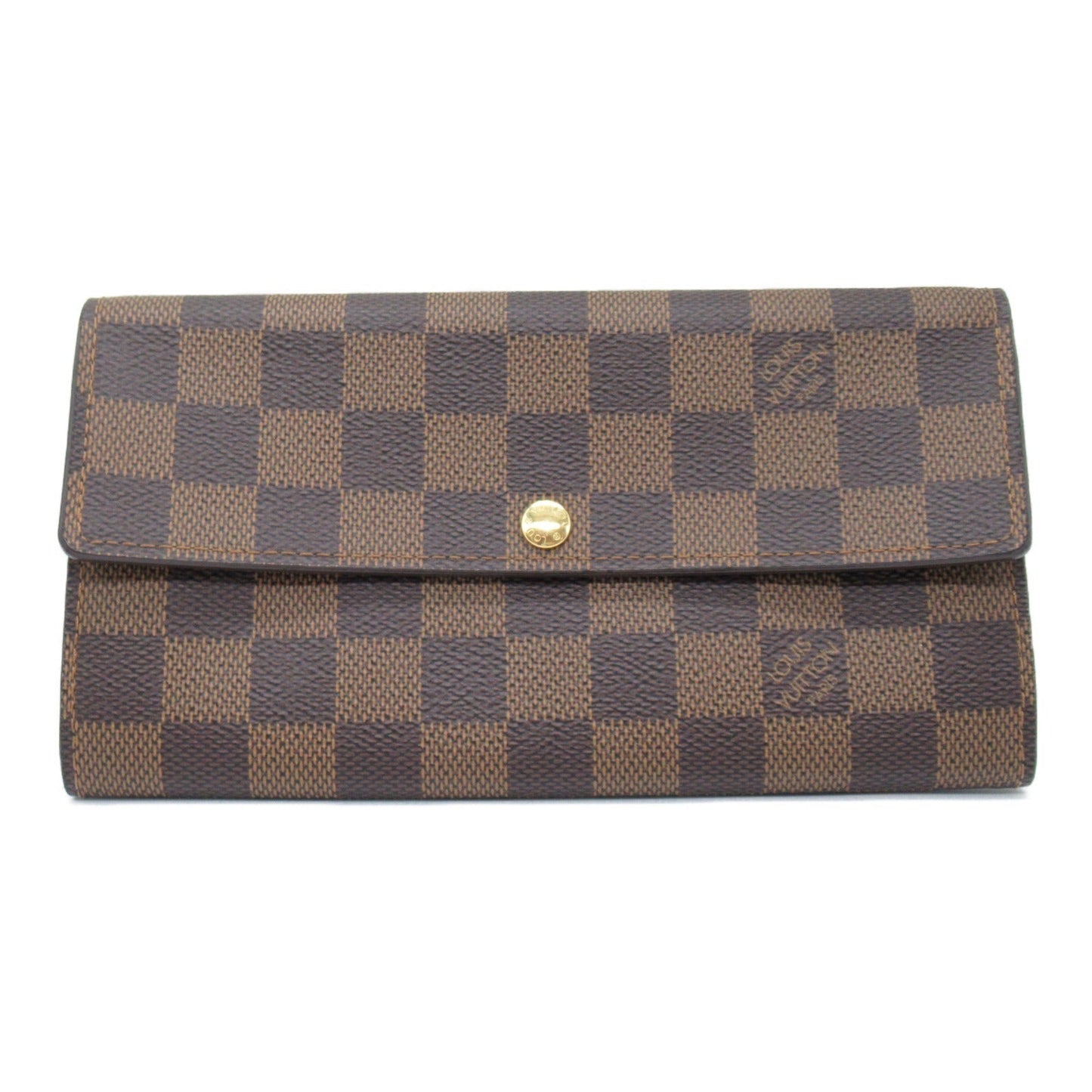 Louis Vuitton Louis Vuitton Portefolio Sarah Double Fold Wallet Wallet PVC Coated Canvas Damier  Brown N61734