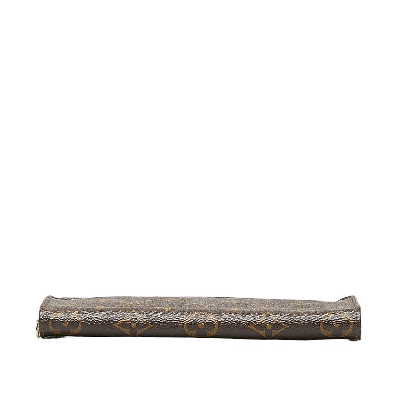 Louis Vuitton Monograms Portemoney Long Wallet Round Fassner M61727 Brown PVC Leather  Louis Vuitton