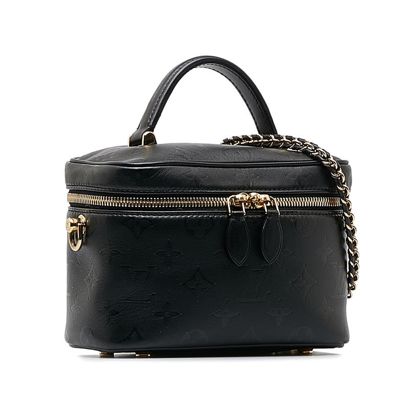 Louis Vuitton Monogram Ink Vanity PM Vanity Bag Shoulder Bag 2WAY M57118 Noir Black Leather  Louis Vuitton
