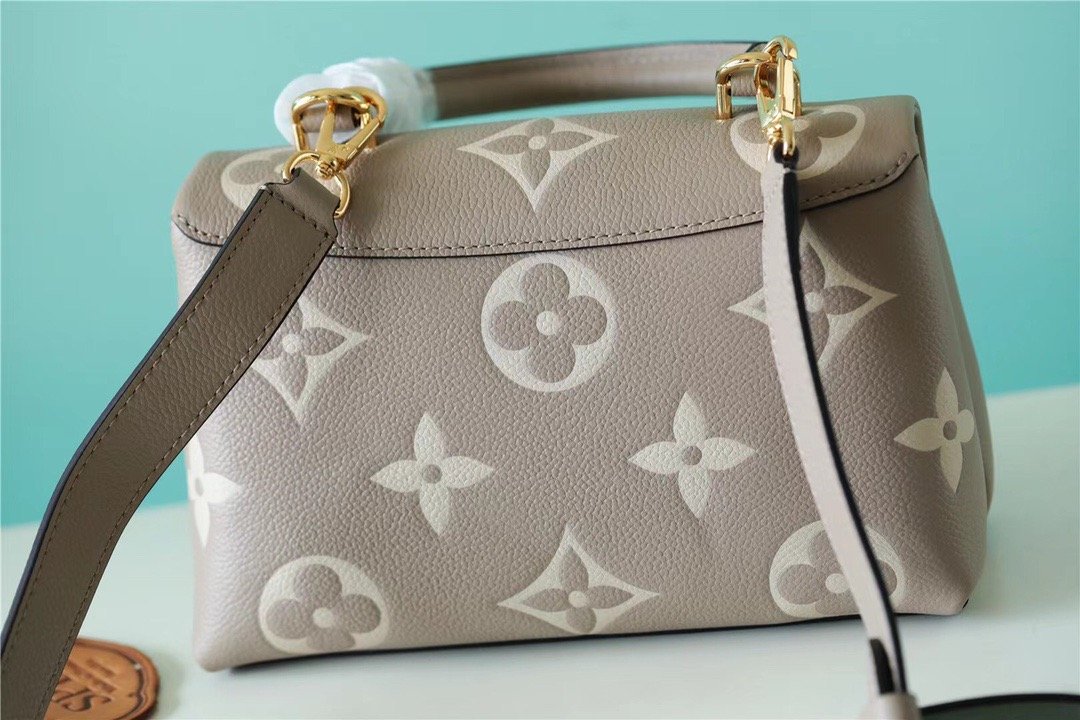 LV Madeleine GLAMI Monogram Empreinte Dove Gray/ Creme Beige For Women,  Shoulder and Crossbody Bags 9.4in/24cm LV