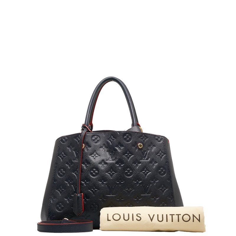 LOUIS VUITTON Montaigne MM in Monogram Amplant M42746 Marine Blue Red