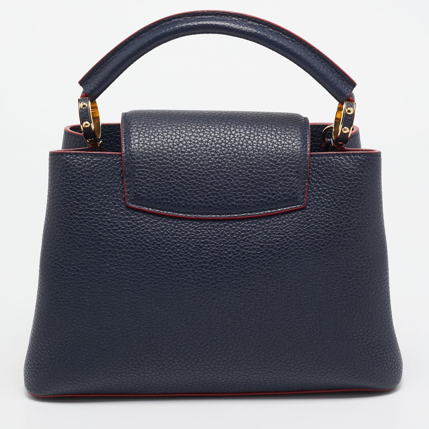 Louis Vuitton Marine/rouge Taurillon Leather Capucines Bb Bag..