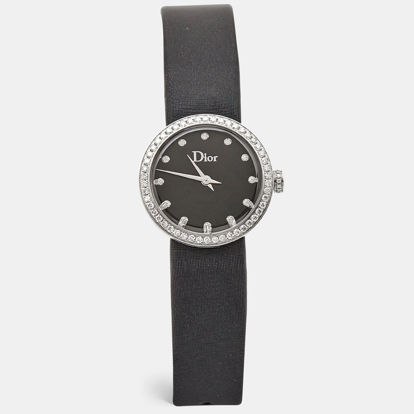 Dior Black Stainless Steel Diamond Satin La D De Dior Cd043114A002 Women Wristwatch 25 Mm