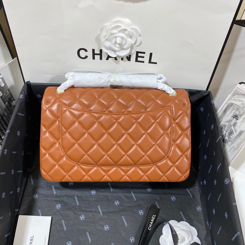 CHLLarge Classic Handbag Gold Hardware Brown For Women Handbags, Shoulder Bags 11.8in/30cm