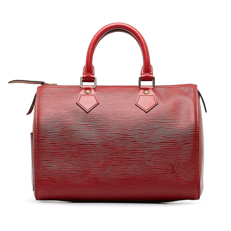 Louis Vuitton Epi Speedy 25 Handbag Boston Bag M43017 Castilian Red