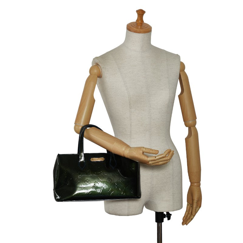 Louis Vuitton Monogram Vernis Wilshere PM Handbag M93684 Blue Green Patent Leather  Louis Vuitton