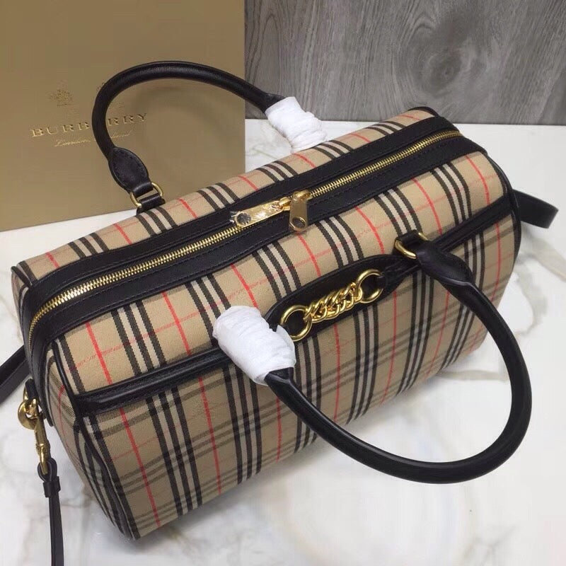 GLAMI Small 1983 Check LiNike Bowling Bag Black/Brown For Women, WomenÃ¢â‚¬â„¢s Bags 9.1in/23cm