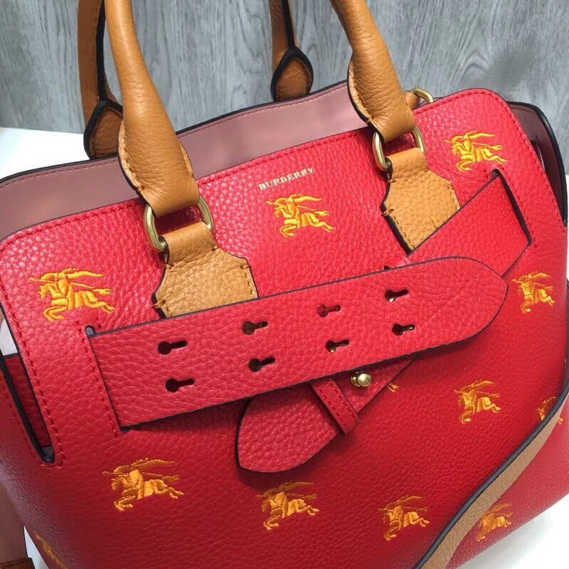 GLAMI The Small Equestrian Knight Top Handle Belt Bag Red For Women, Bags 14in/36cm