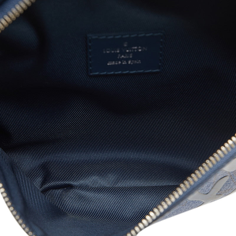 Louis Vuitton Monogram Aqua garden Discovery Bum Bag PM Body Bag M22576 Blue PVC Leather