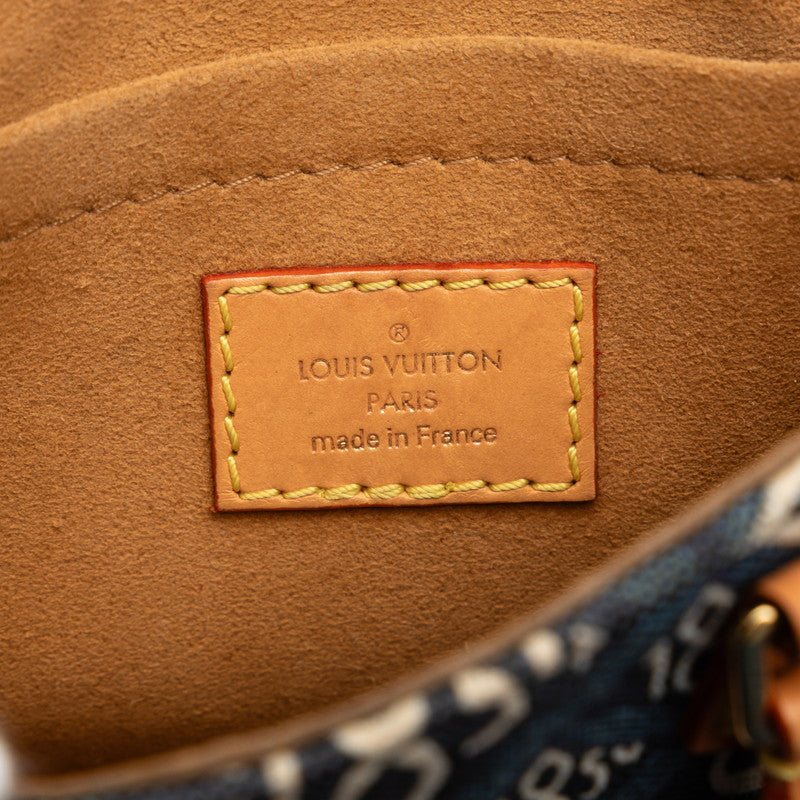 Louis Vuitton Monogram  Pitt Sacpra Handbag Shoulder Bag 2WAY M80288 Blue Canvas Leather  Louis Vuitton