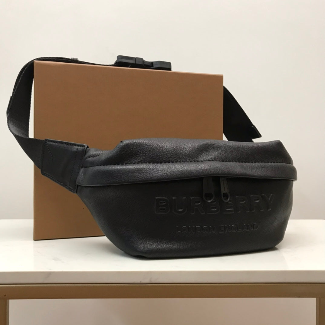 GLAMI Sonny Logo-Embossed Belt Bag Black For Men, Bags 12.2in/31cm