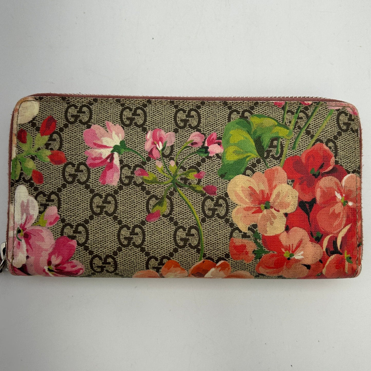 GLM--  GG Blooms Long Wallet Zip-around Floral Beige ITBI3YZAAQ12