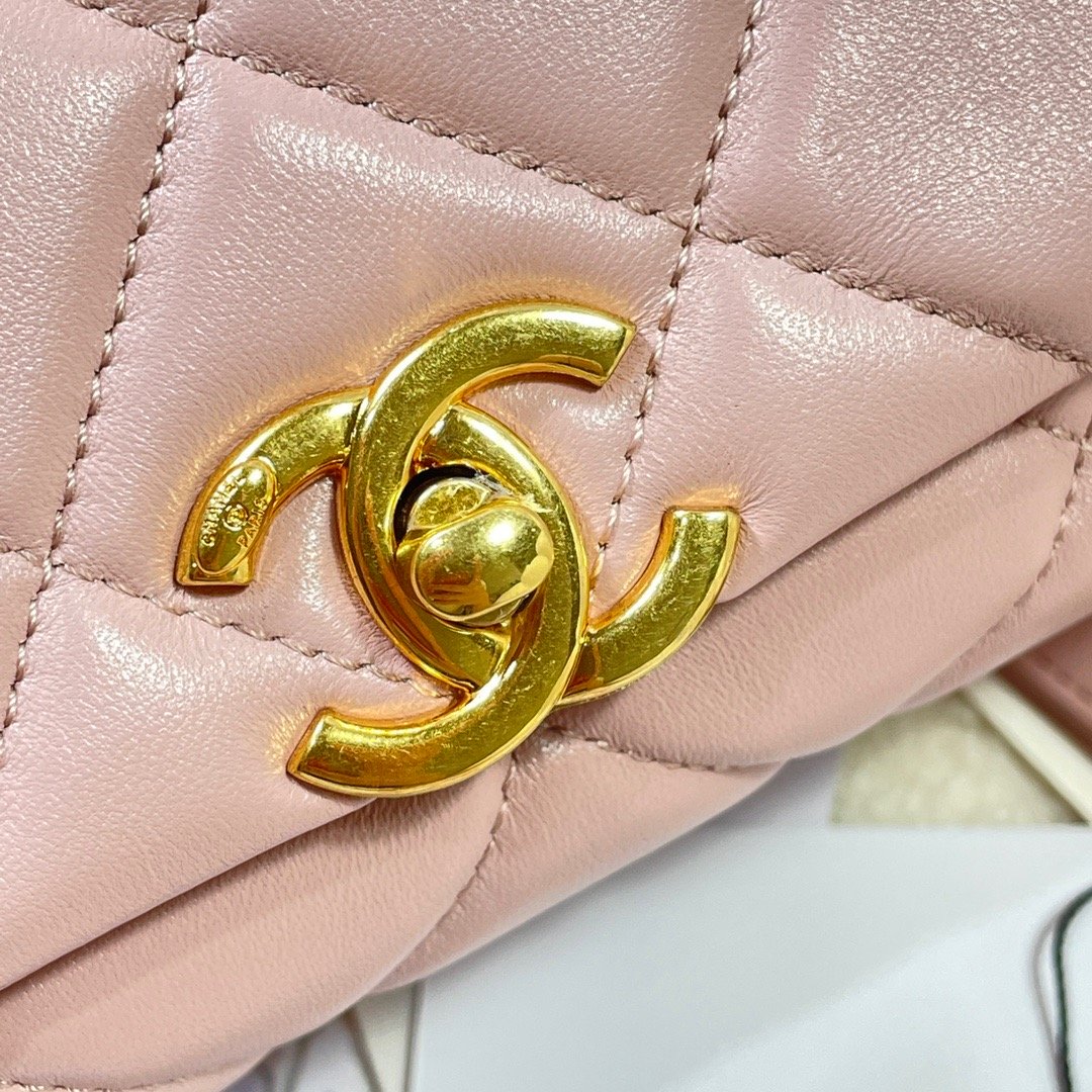 CHLLarge GlamIap Bag Gold Hardware PiNike For Women Handbags, Shoulder Bags 9.1in/23cm AS3367