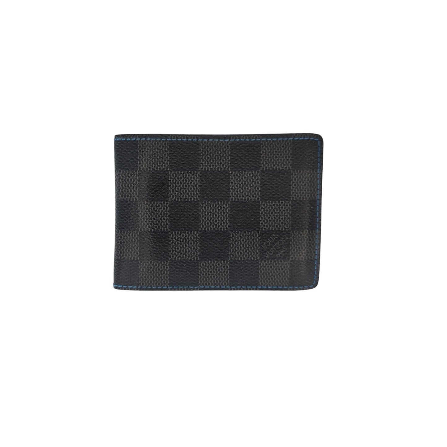 Louis Vuitton Damier Graphite Multiple Slender Bifold Wallet Blue