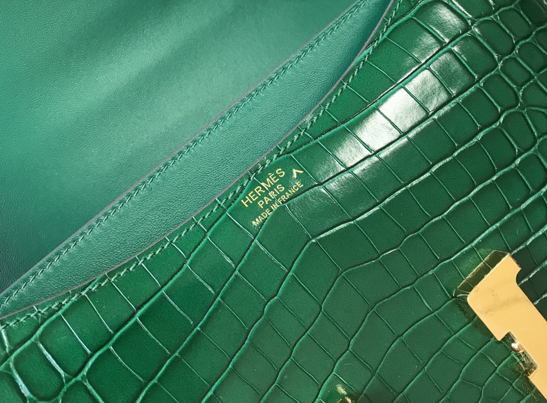 GLAMI ConstanGLAMI 23 Pattern CrocoGLAMIle Green For Women, Handbags, Shoulder Bag 9in/23cm