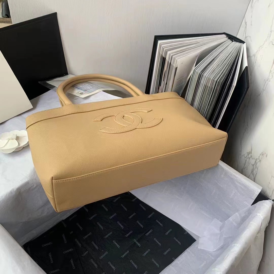 CHLVintage CHLOpen Tote Caviar East West Beige For Women Bags 14.5in/36.9cm
