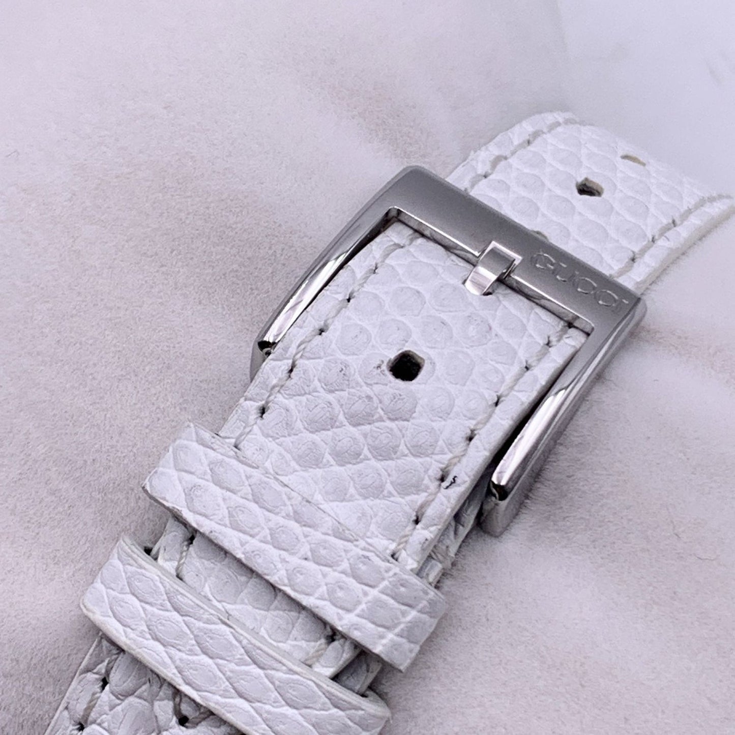 GUCCI White G-Timeless Slim Diamond Mother Of Pearl Dial Watch