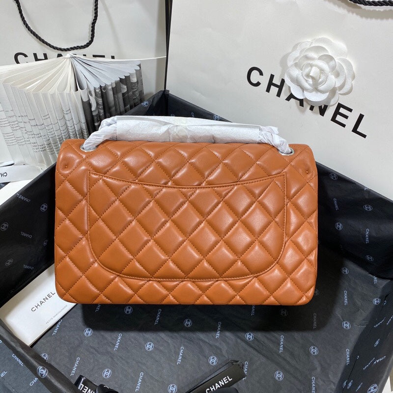 CHLLarge Classic Handbag Silver Hardware Brown For Women Handbags, Shoulder Bags 11.8in/30cm