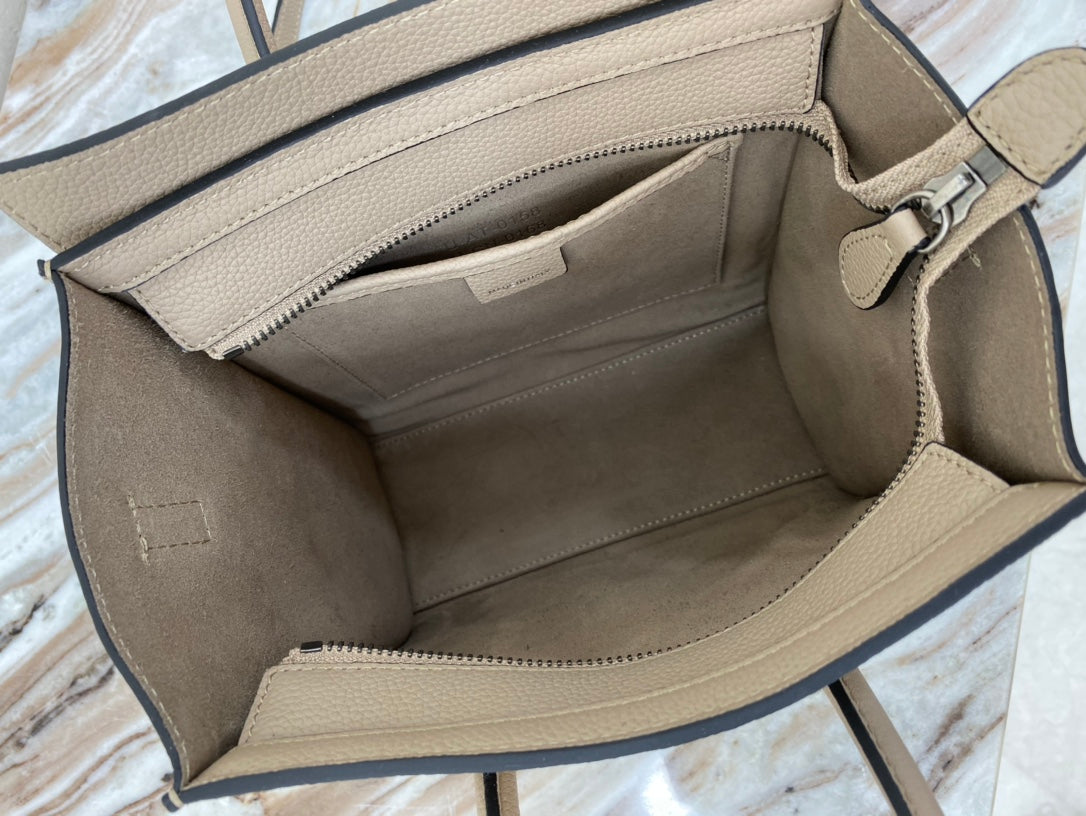 GLAMI Nano LuGucciage Bag In Drummed Light Brown For Women 8in/20cm 189243DRU.03UN