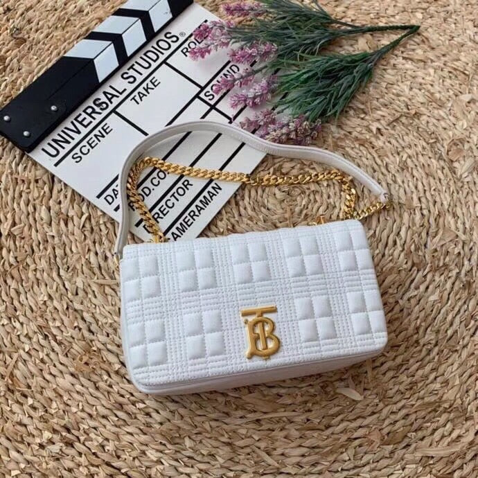 GLAMI Quilted MeGLAMIum Lola Bag Monogram White For Women, Bags 11in/28cm 80211061