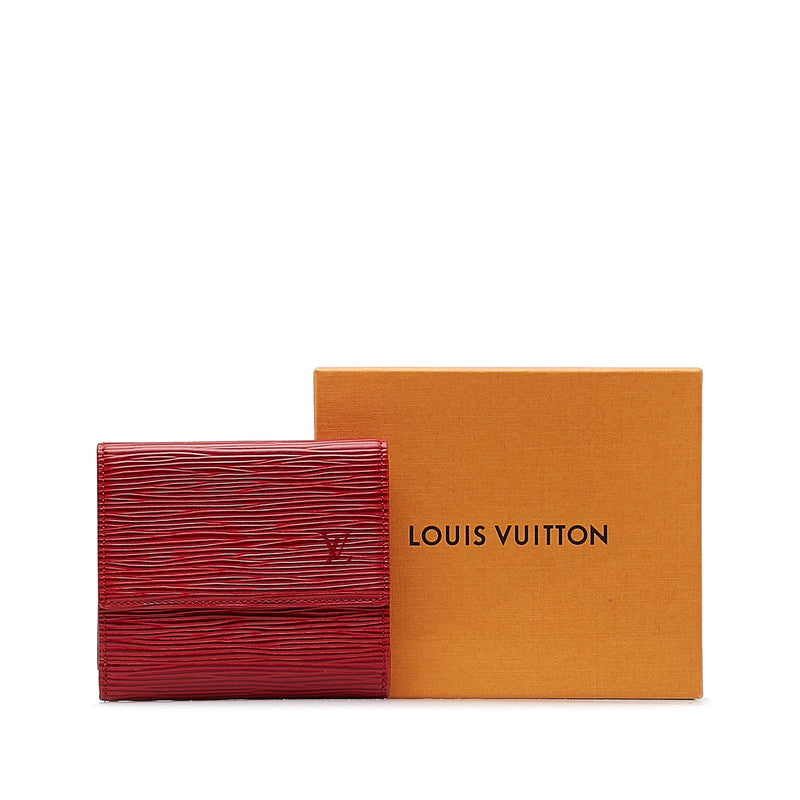 Louis Vuitton Epic Portemonnaie Belle Carthage Three Folded Wallet M6348E Castilian Red Leather  Louis Vuitton