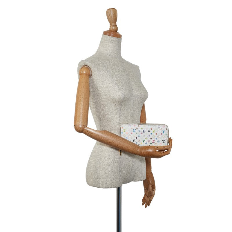 Louis Vuitton Monogram Multi-Color Zippie Wallet Roundfashner Long Wallet M60241 White PVC Leather Ladies Louis Vuitton