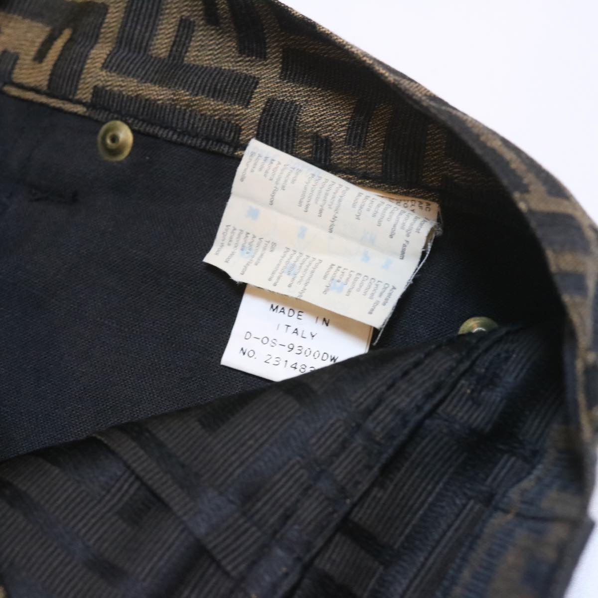 FENDI Zucca Canvas Pants Brown Black am225b