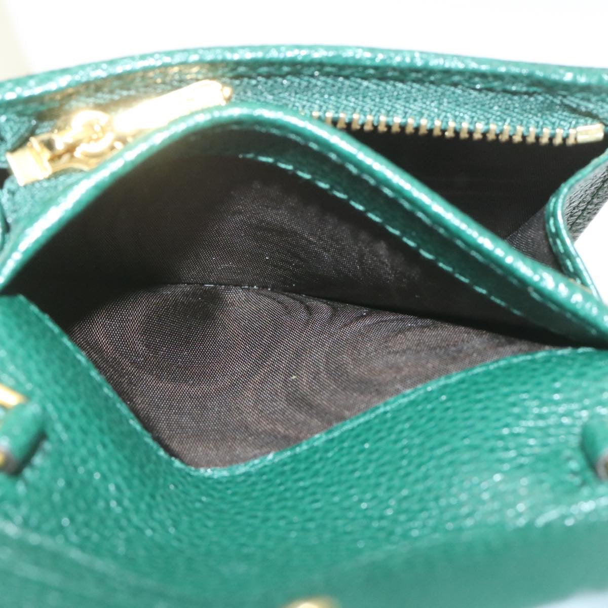 GUCCI Zumi Long Wallet Leather Green am272b