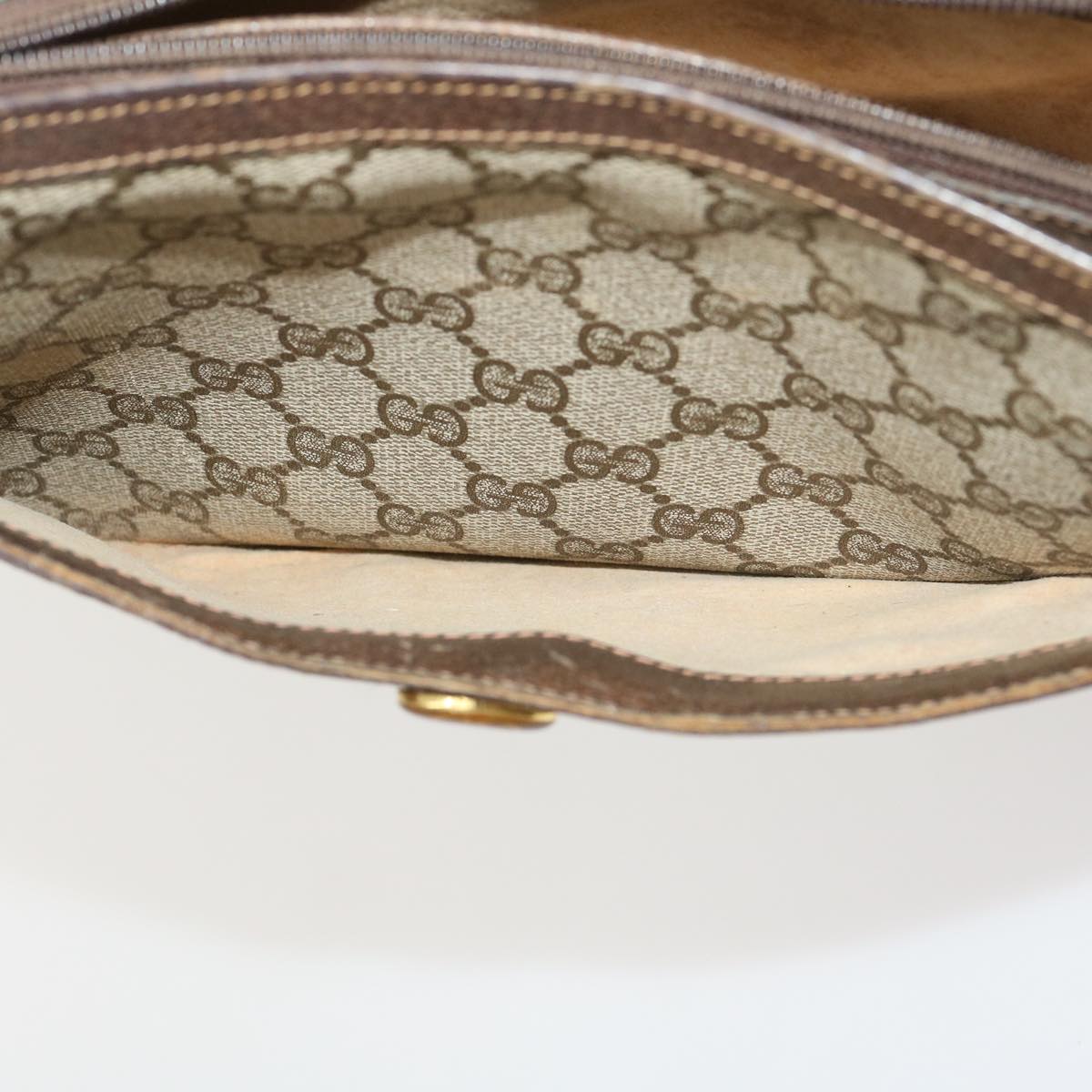 GUCCI Web Sherry Line GG Canvas Shoulder Bag Beige Red Green bs1024