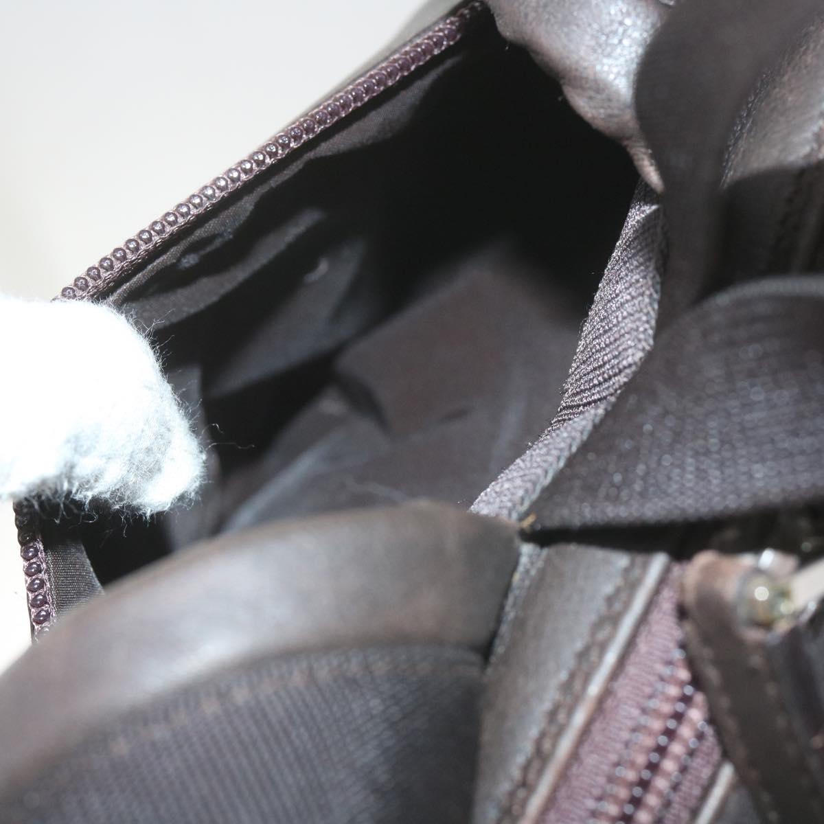 GUCCI Backpack Leather Brown 019 0302 bs10351