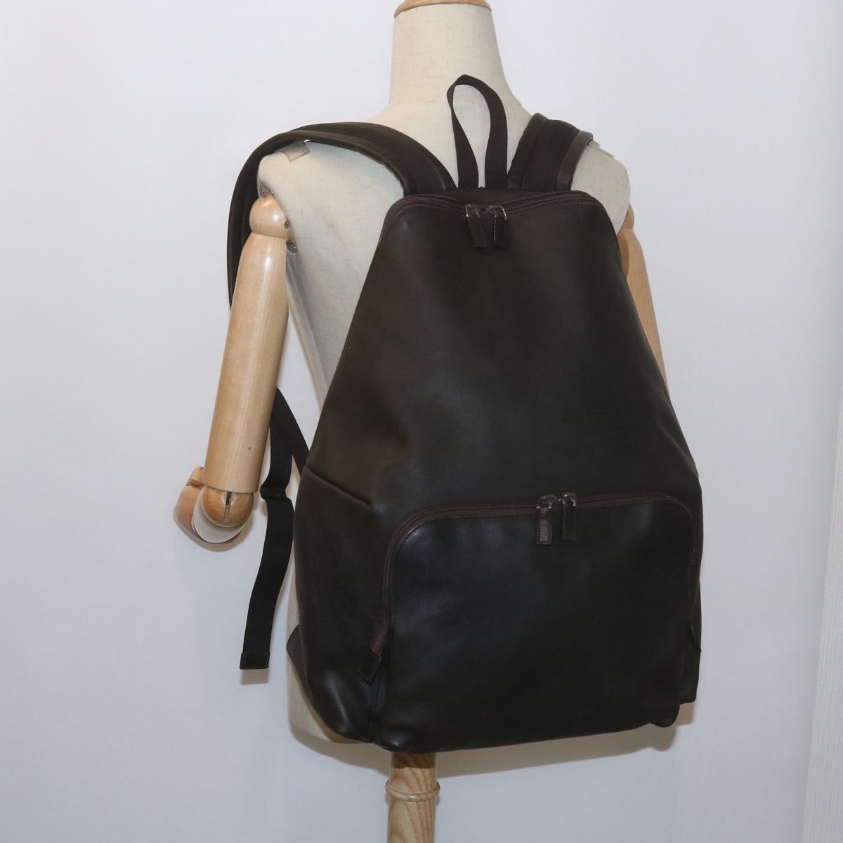 GUCCI Backpack Leather Brown 019 0302 bs10351