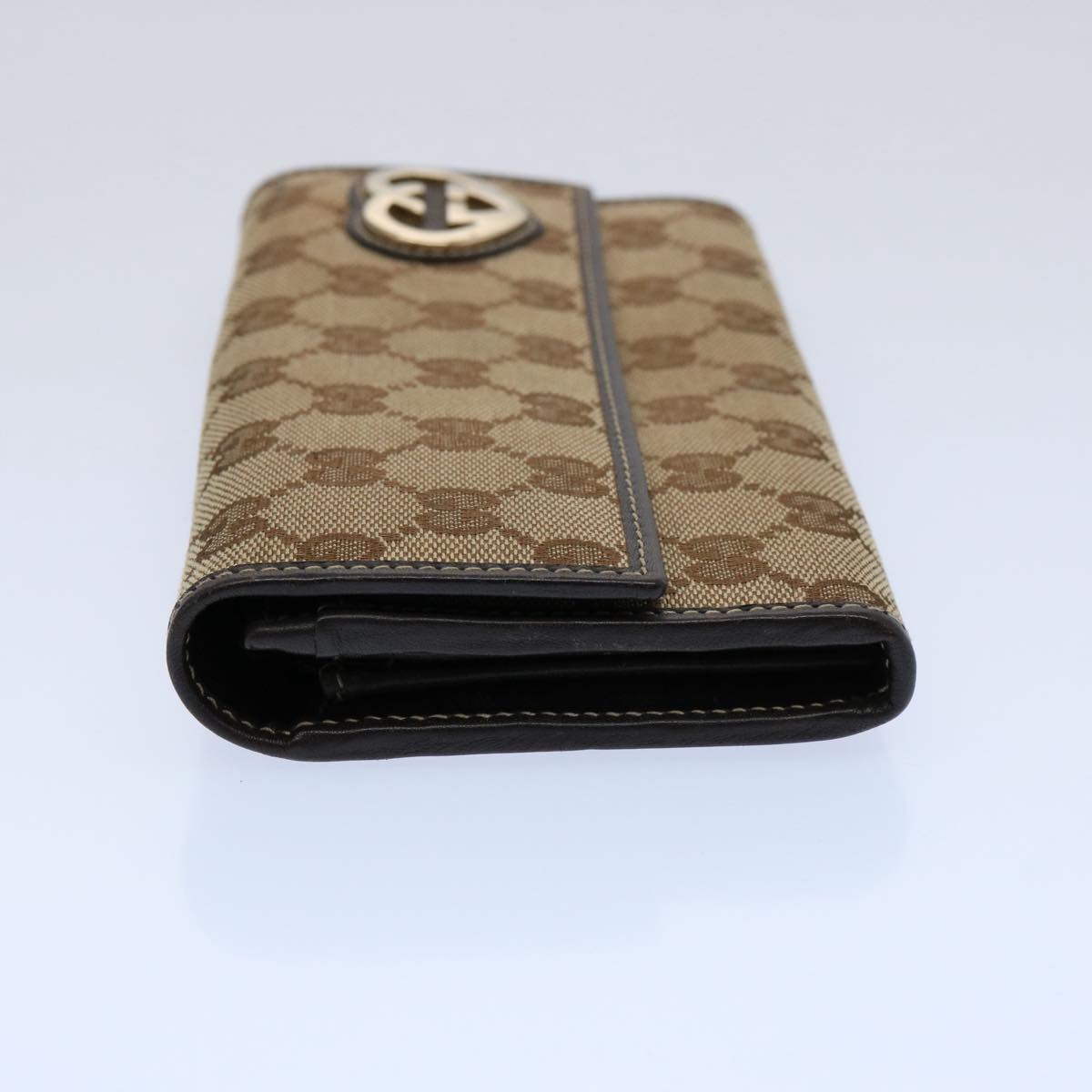 GUCCI GG Canvas Long Wallet Beige 251861 bs10353