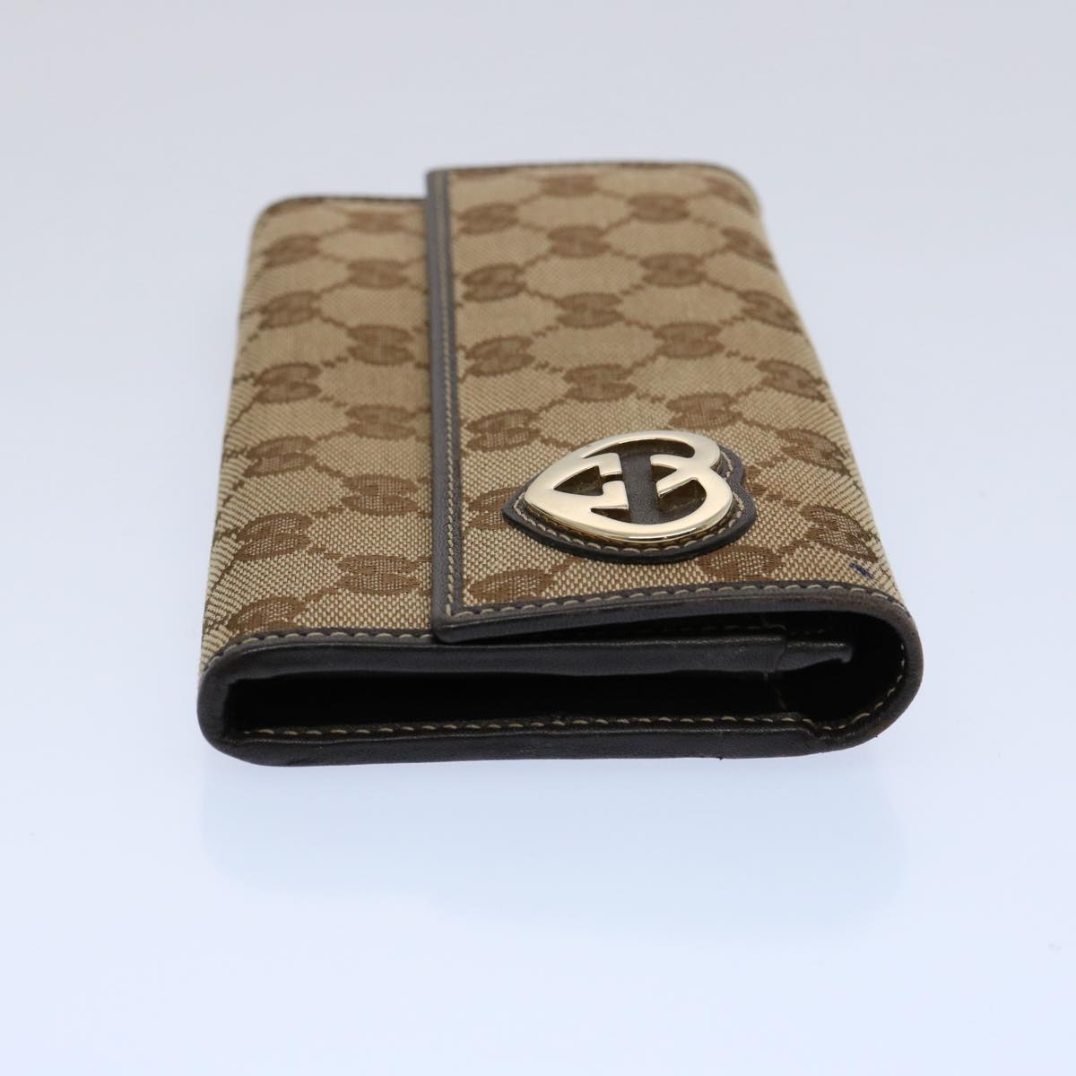GUCCI GG Canvas Long Wallet Beige 251861 bs10353